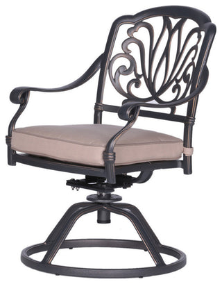 7-Piece Dining Set With 6 Swivel Dining Chairs, Dessert Night/Spectrum Sand
