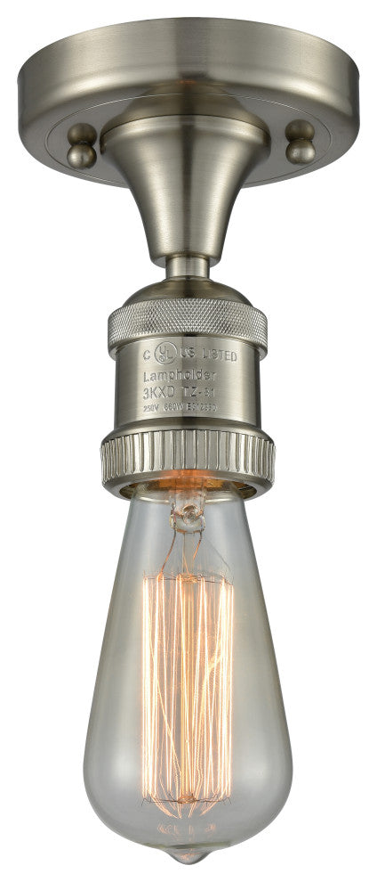 INNOVATIONS LIGHTING 517-1C-SN-LED Bare Bulb 1 Light Semi-Flush Mount