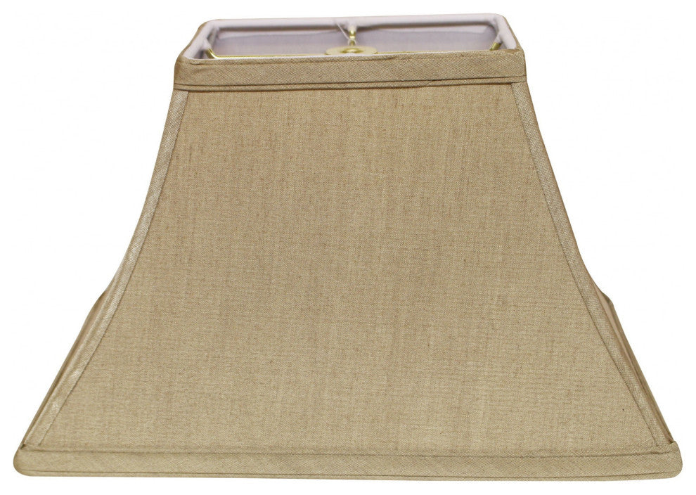 12" Pale Brown Rectangle Bell No Slub Lampshade