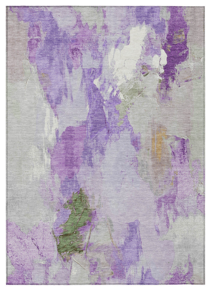 Machine Washable Indoor/Outdoor Chantille ACN1914 Purple 2'6" x 3'10" Rug