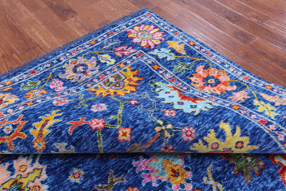 8' Square Turkish Oushak Handmade Wool Rug - Q16042