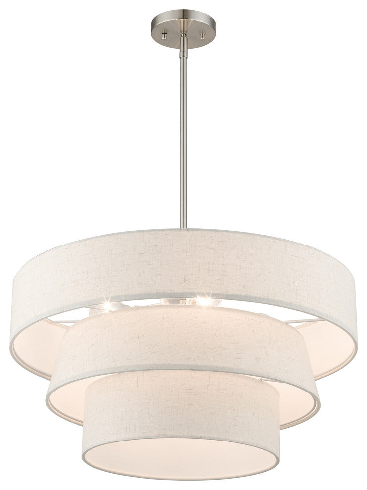 Chandler 4-Light Brushed Nickel Pendant Chandelier