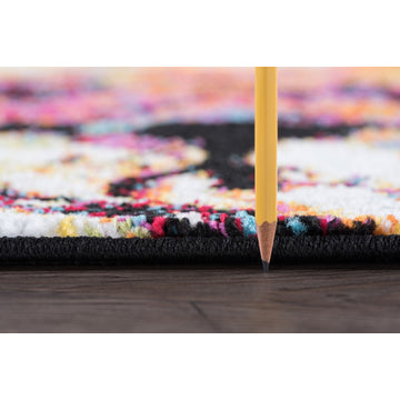 Soleil Contemporary Abstract Multi-Color Scatter Mat Rug, 2'' x 3''