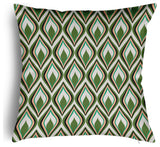 Feathers Accent Pillow With Removable Insert, Scallion, 18"x18"