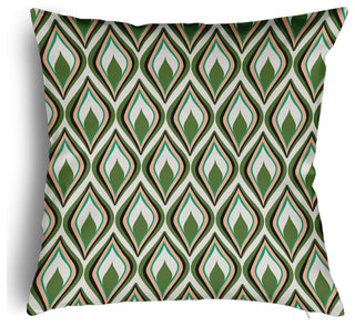 Feathers Accent Pillow With Removable Insert, Scallion, 18"x18"