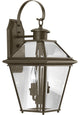 Progress Lighting Burlington 2-Light, Antique Bronze Mediumium Wall-Lantern