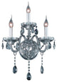 Elegant Verona Wall Sconce, Silver Shade Finish With Royal Cut Crystal