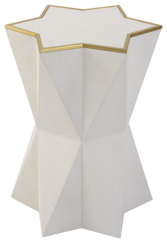 Uttermost Capella White Accent Table