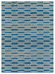 Davin Contemporary Area Rug, Aqua and Cream, 5'x7'