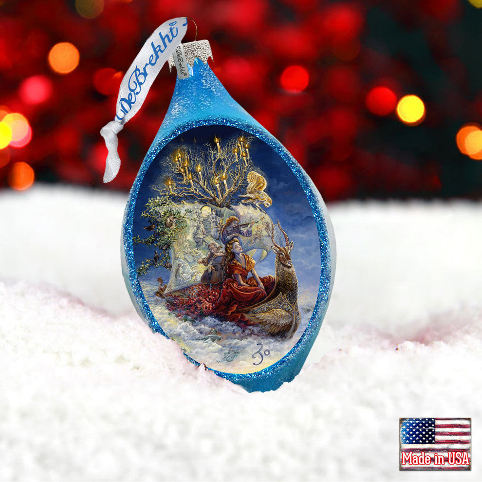 Ship of Dreams Coastal Glass Ornament