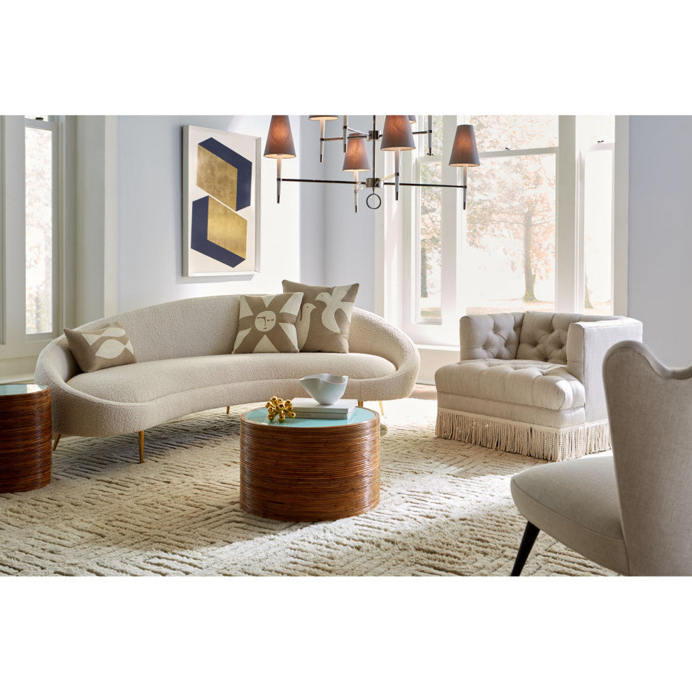 Ether Curved Sofa, Olympus Oatmeal
