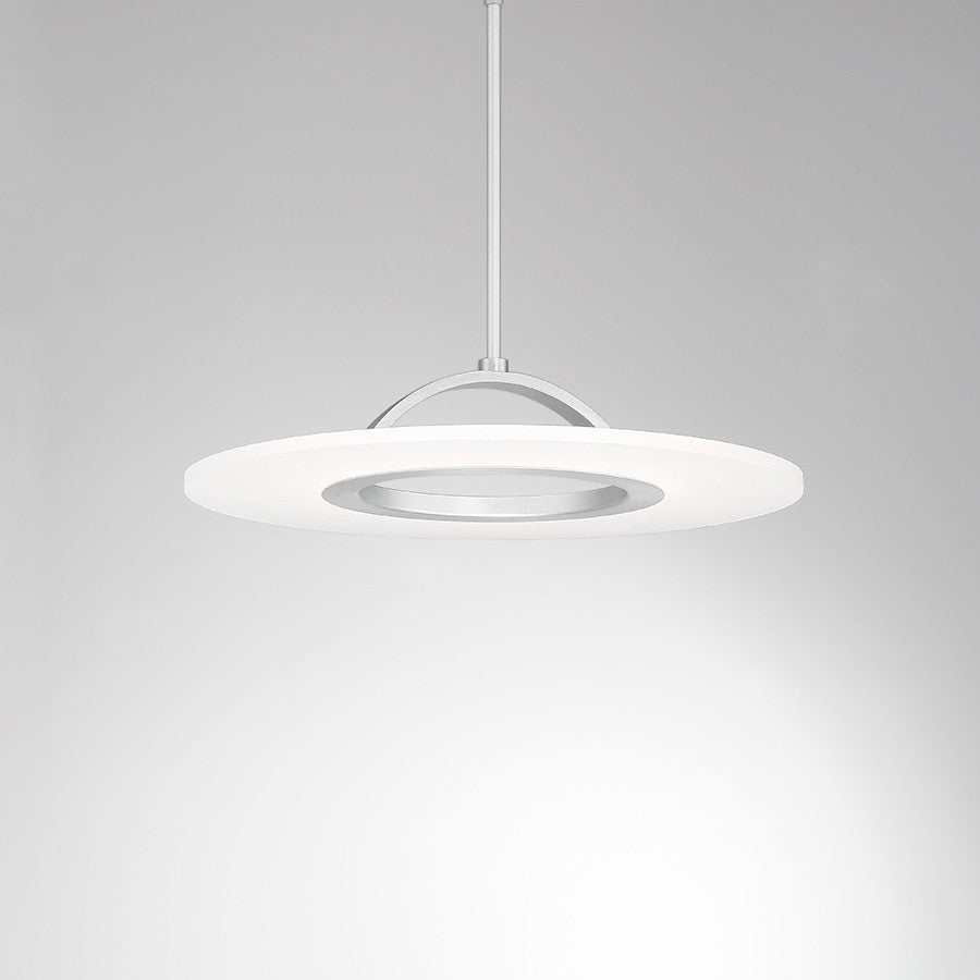 WAC Lighting Elektron 20" LED Convertible Semi-Flush Mount in Brushed Aluminum