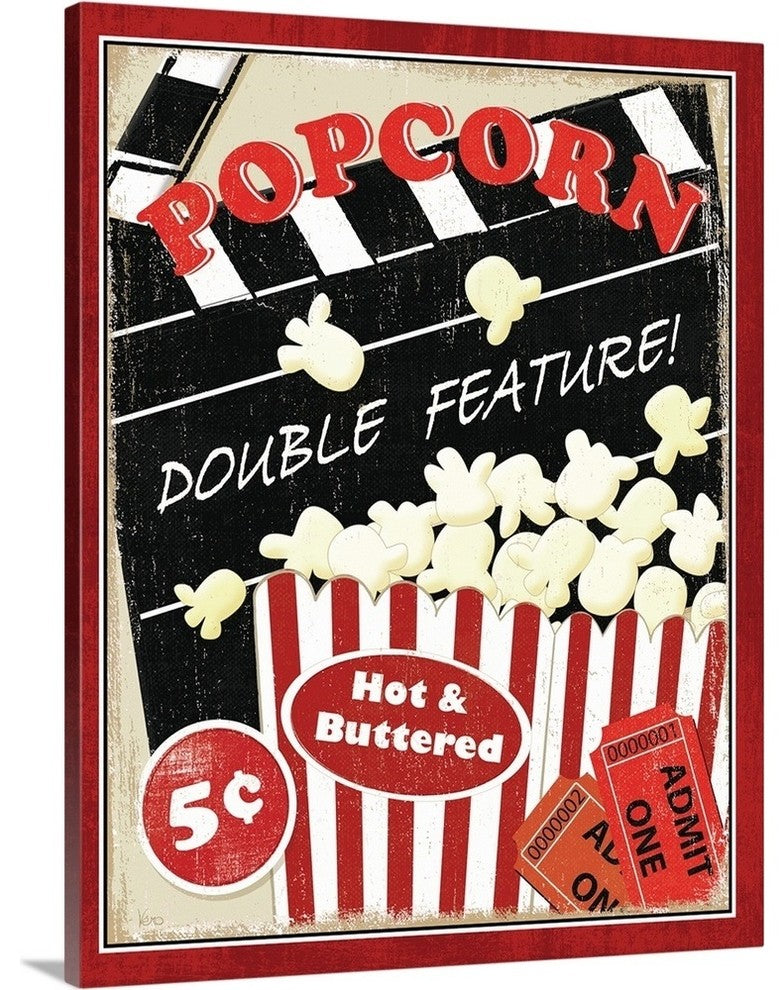 At the Movies I Wrapped Canvas Art Print, 24"x30"x1.5"