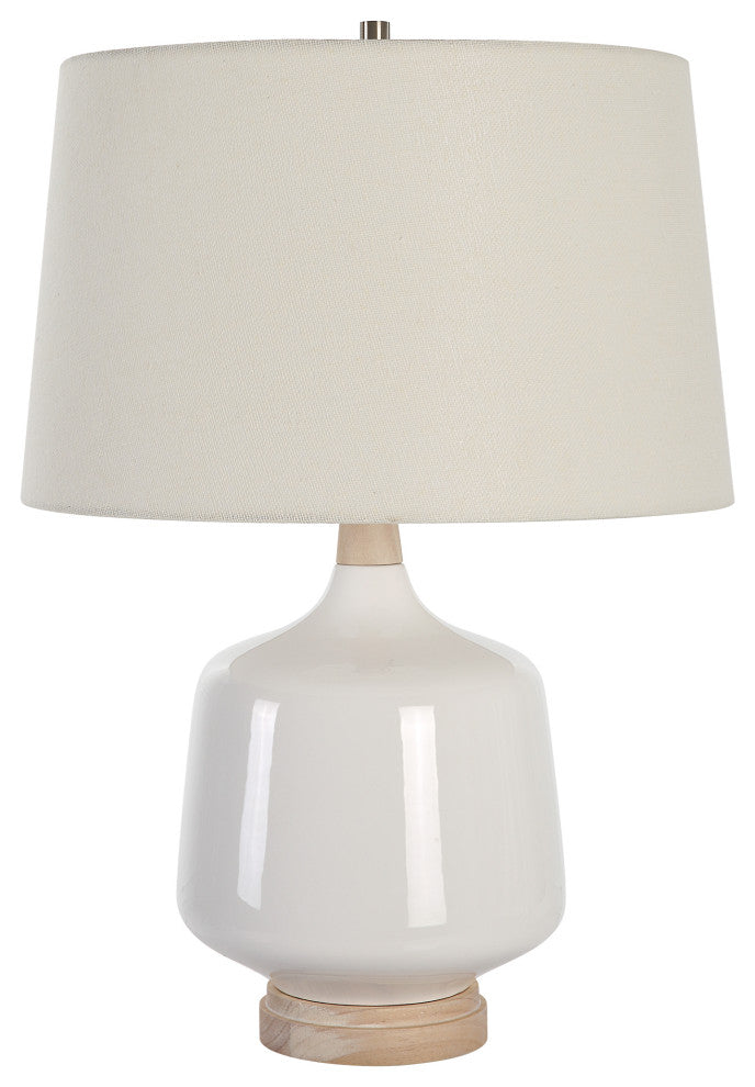 Uttermost Opal Gloss White Table Lamp