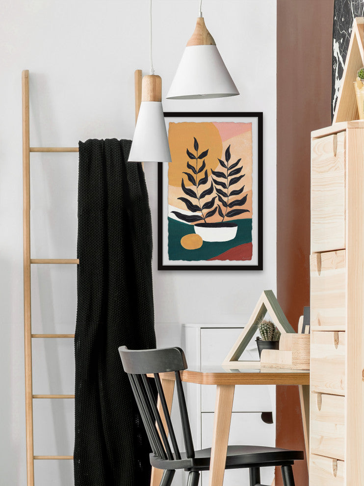 "Potted Ferns" Framed Painting Print, 16x24