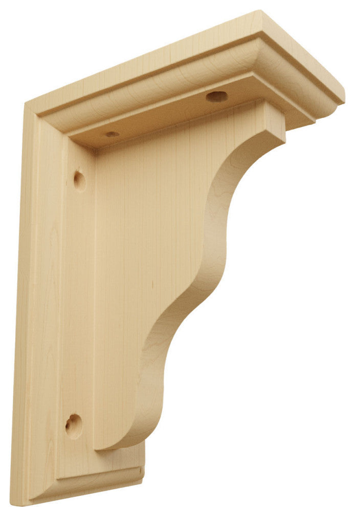 3"W x 5"D x 7"H Hamilton Traditional Bracket, Alder