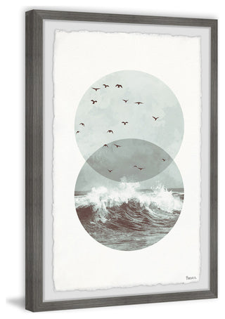 "Shaded Waves" Framed Painting Print, 16"x24"