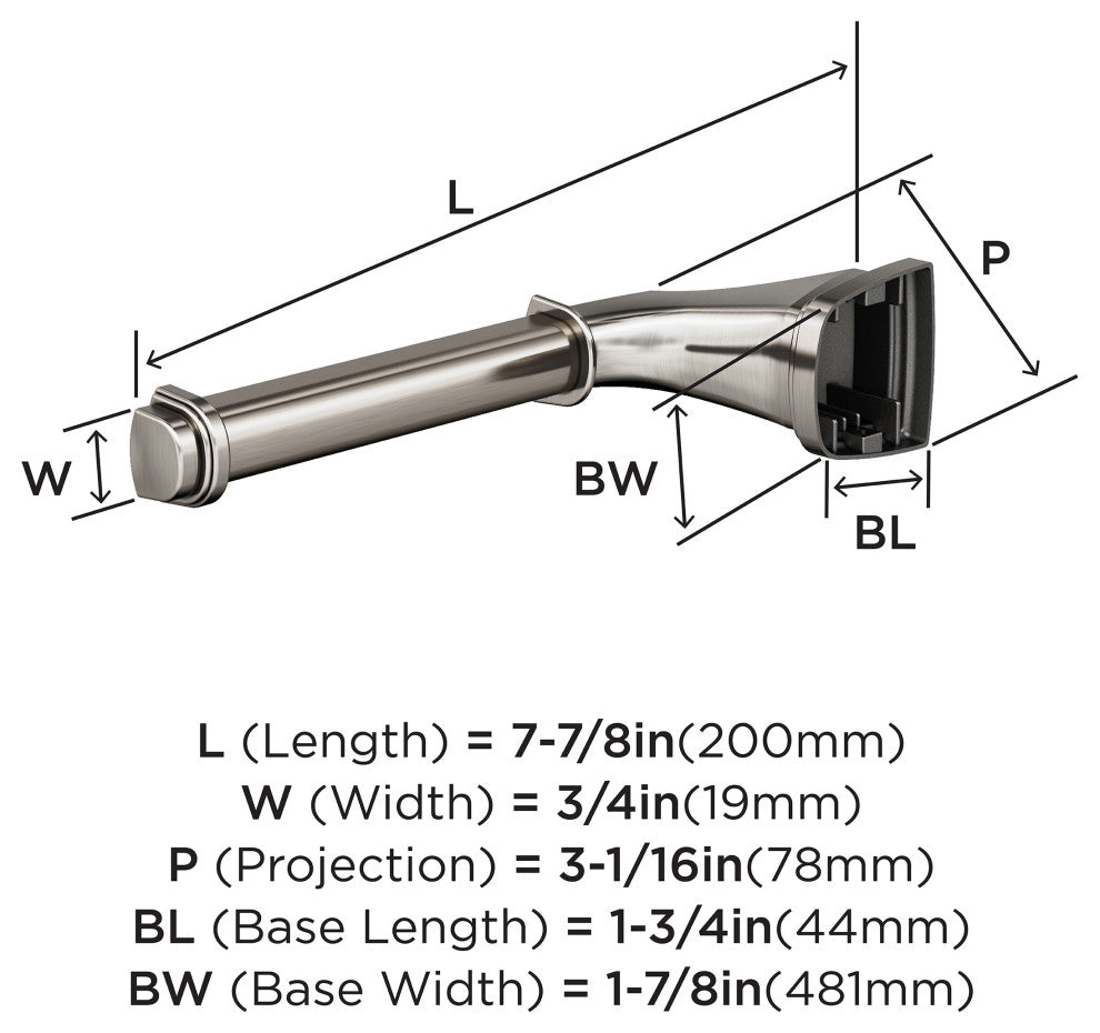 Revitalize Traditional Single Post Toilet Paper Holder, Brushed Nickel