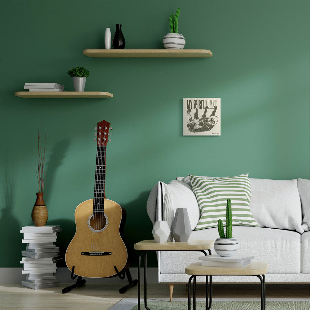 Funny Word Sloth Spirit Animal Design, 12"x12"