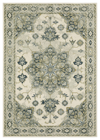 Branson Br04B Ivory/Blue 3'3"x5' Rug