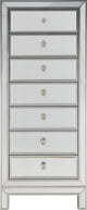 Modern 7-Drawer Antique Silver Lingerie Chest
