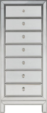 Modern 7-Drawer Antique Silver Lingerie Chest