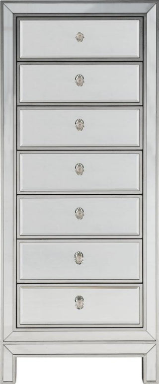 Modern 7-Drawer Antique Silver Lingerie Chest
