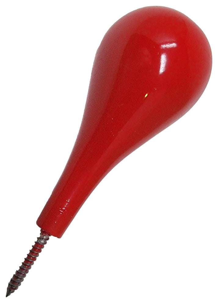 Gloss Bubble 2 in Round Wall Hook Floating Organic Shape Ball Modern, Red, Straight