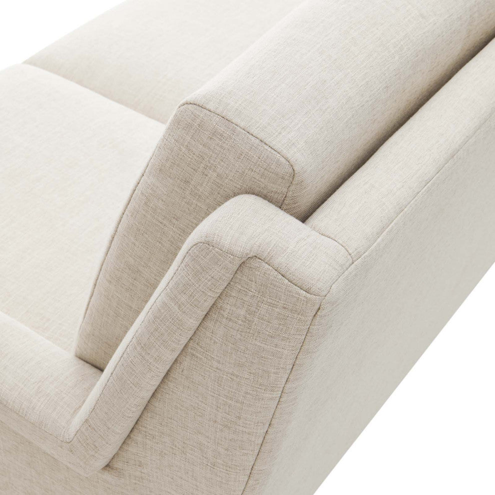 Sofa, Fabric, Black Beige, Modern, Living Lounge Room Hotel Lobby Hospitality