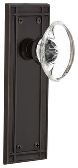 Mission Plate Single Dummy Oval Clear Crystal Glass Knob