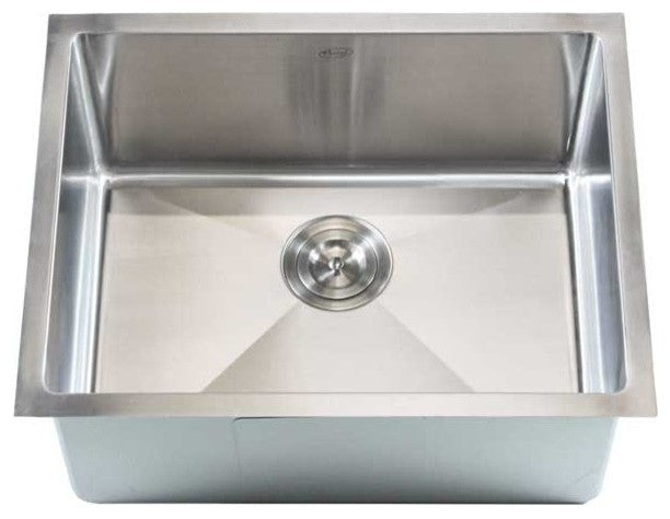 Stainless Steel Undermount Single Bowl Bar Sink, Brushed Satin Finish, 23"