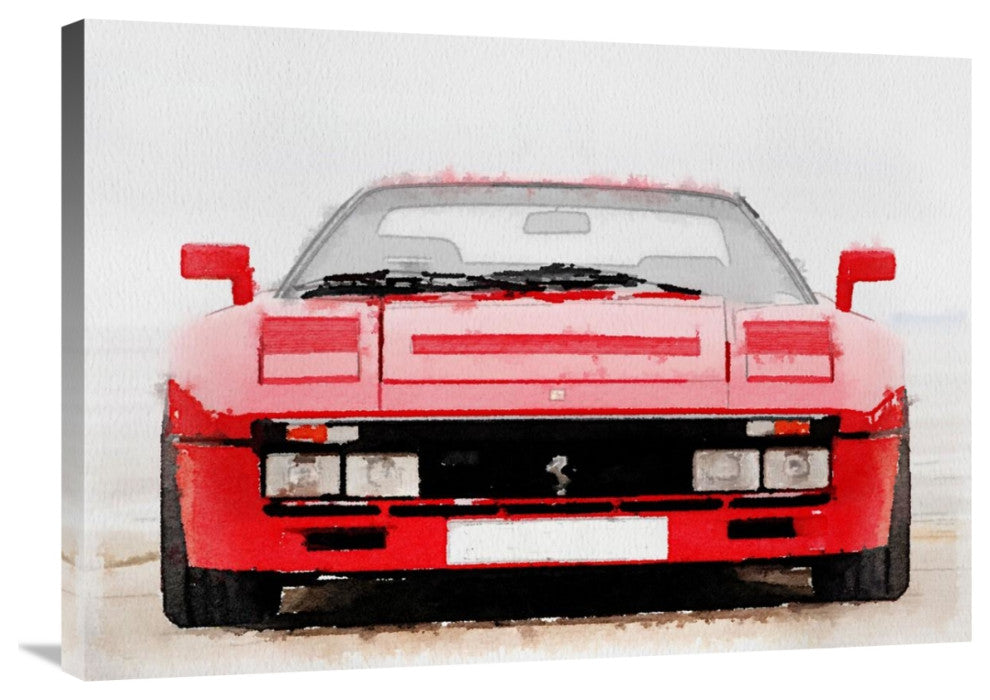 "1980 Ferrari 288 GTO Front Watercolor" Fine Art Print
