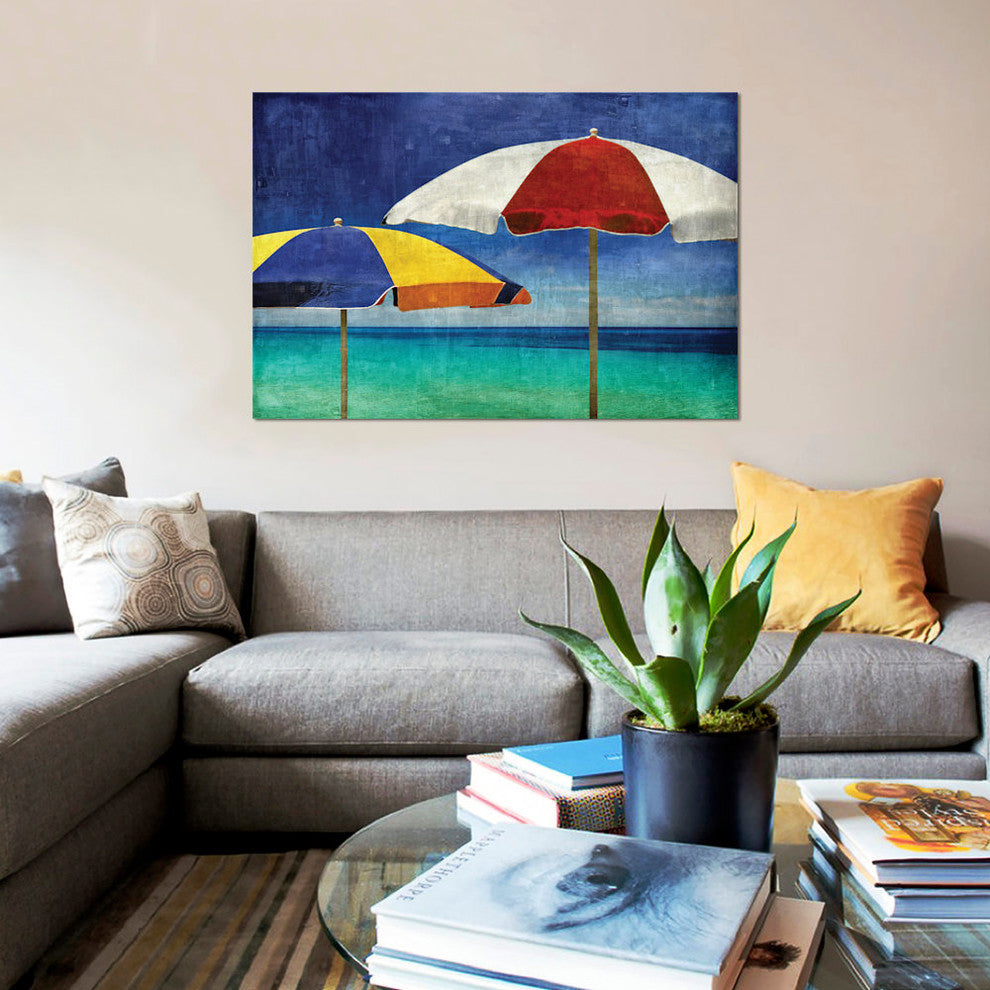"Beach Companions" by Charlie Carter, Canvas Print, 18"x12"