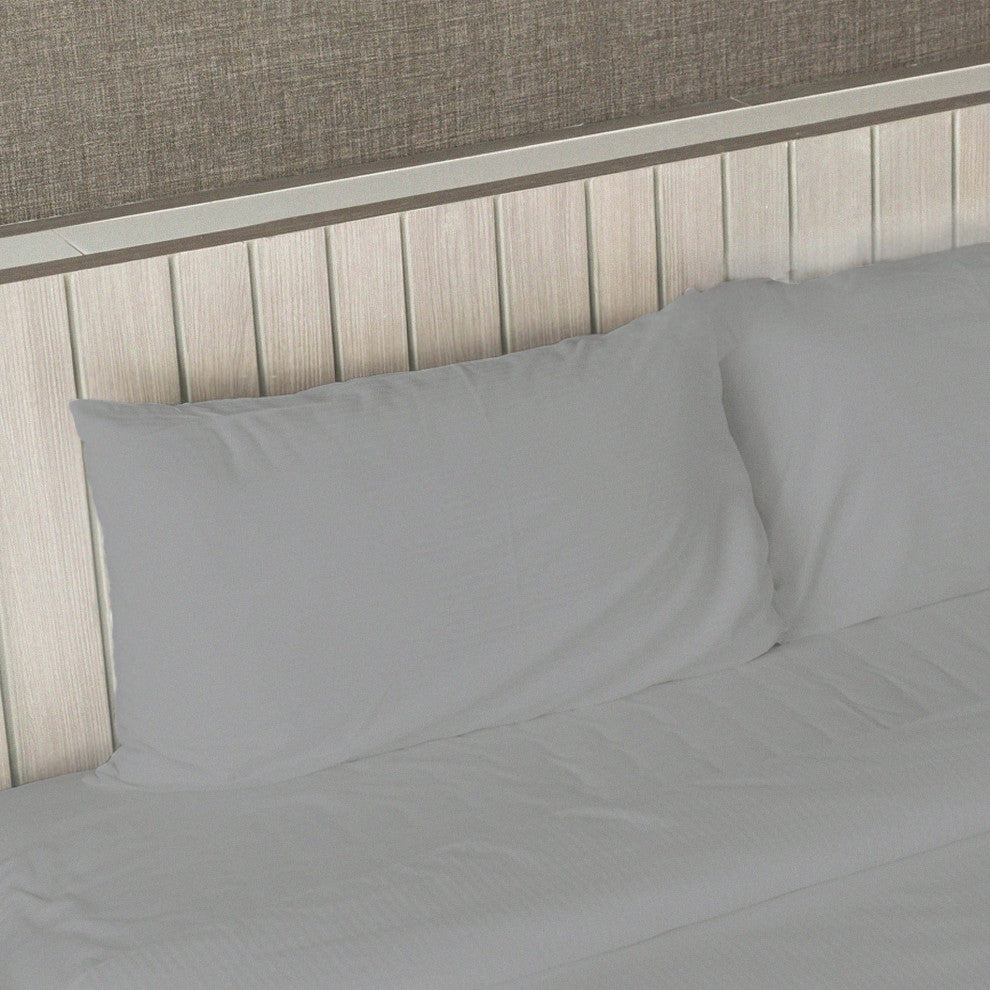 Bluff City Bedding, Queen Size Deep Pockets, 4-Piece Set, Silver