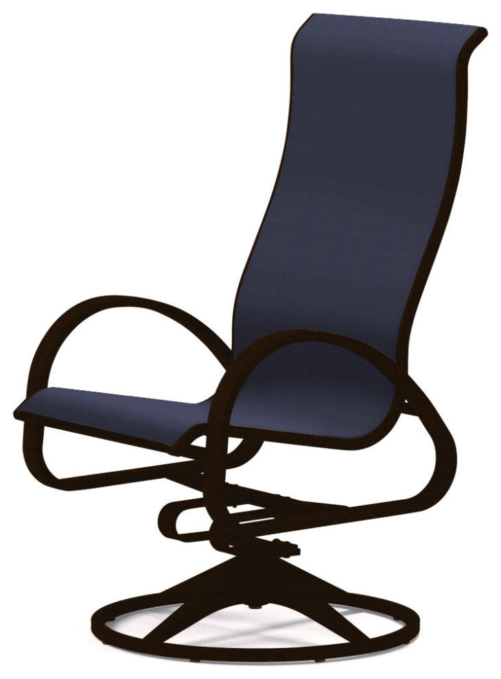 Aruba II Sling Supreme Height Swivel Rocker, Textured Kona, Navy