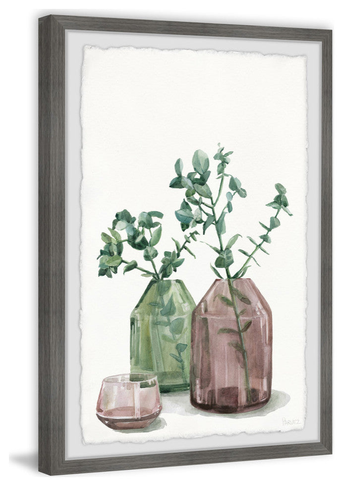 "Trendy Vase" Framed Painting Print, 12"x18"