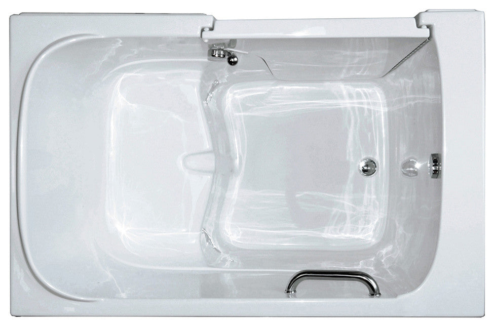 Bariatric 4.58'x35" Walk-In Bathtub, White With Right Door