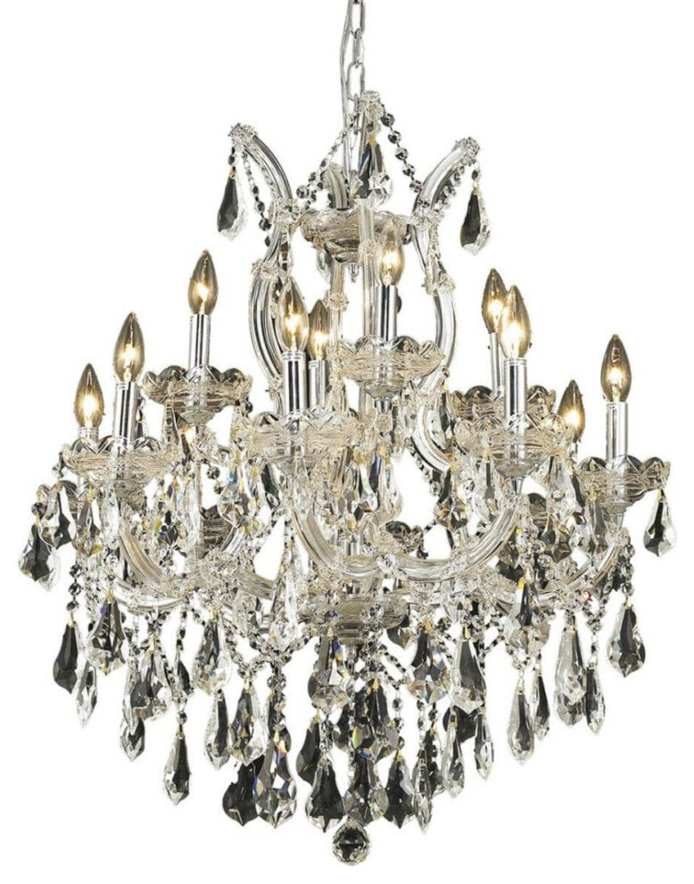 13 light Maria Theresa Chrome 27" Chandelier Clear Crystal