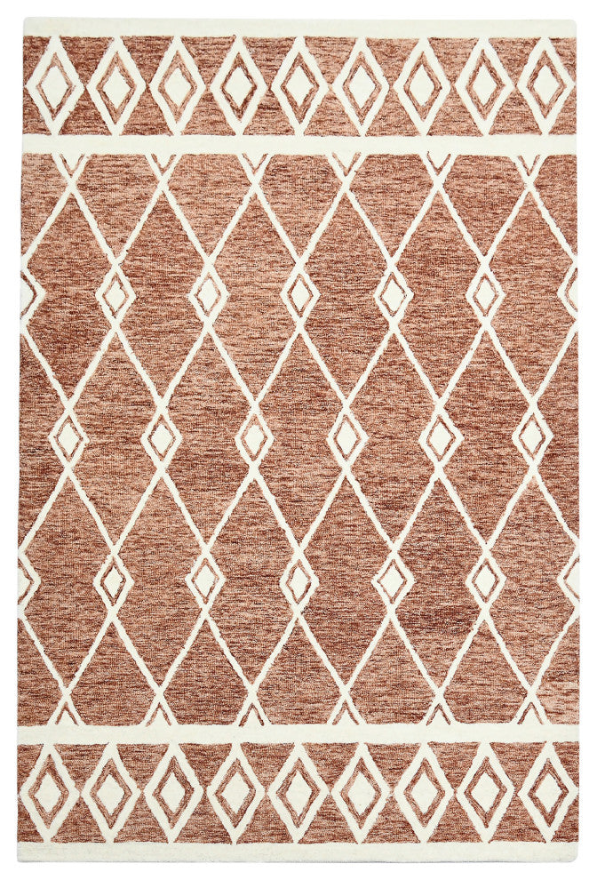 Vista Raton Area Rug, Red, 8' x 10', Geometric