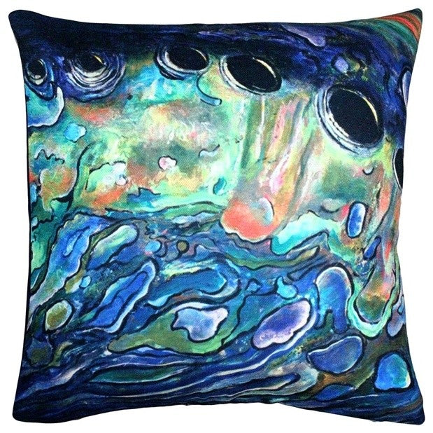 Tracy Upton Shoal Cape Abalone Close Up Throw Pillow, 20"x20"