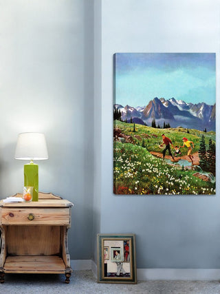 "Mt. Rainier Picnic" Painting Print on Wrapped Canvas