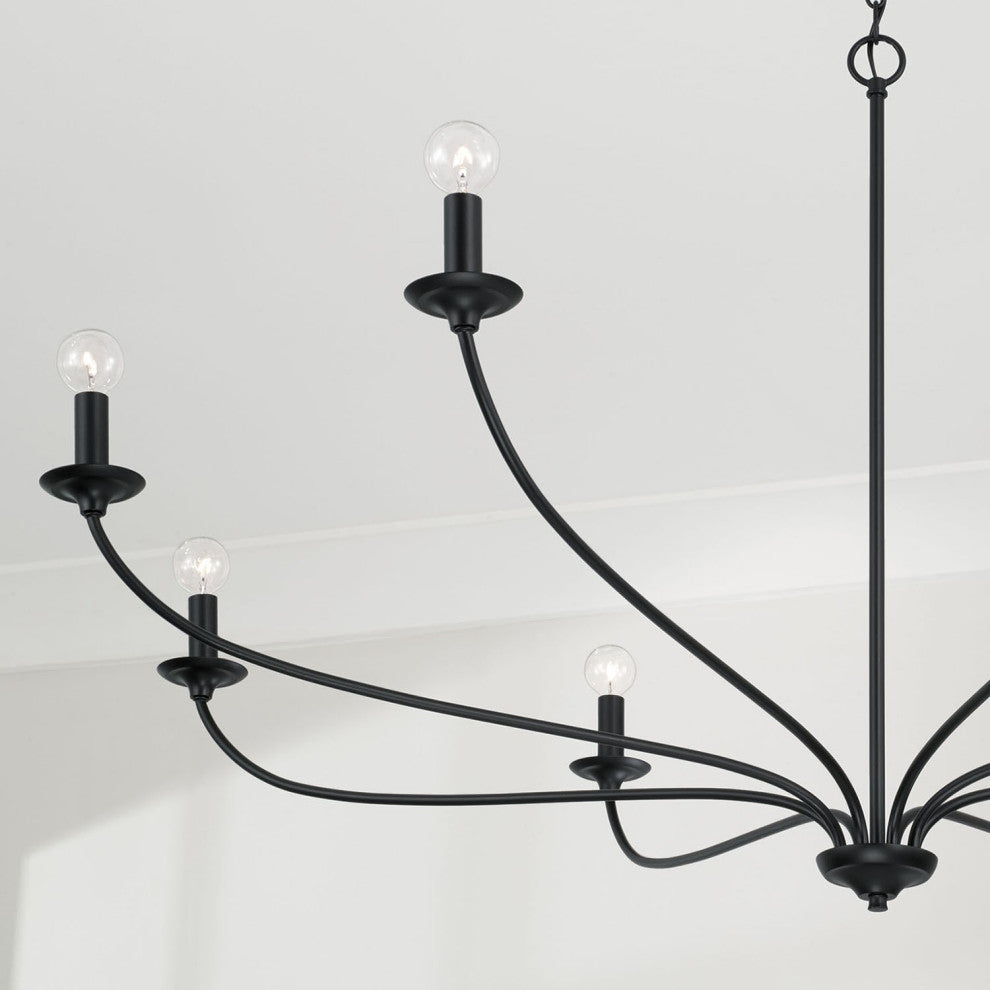 Capital Lighting Dolan 8-Light Chandelier 449981MB Matte Black
