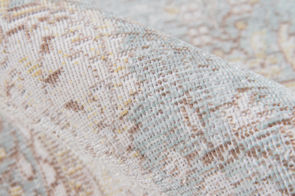 Isabella ISA-1 Machine Made Area Rug, Blue, 4'x6'