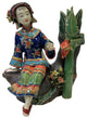 Chinese Oriental Porcelain Qing Style Dressing Banana Tree Lady Figure Hws3072