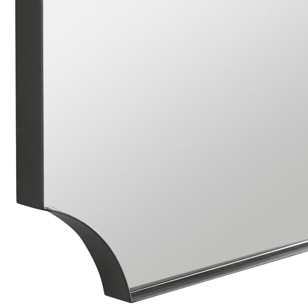 Uttermost Lennox Black Scalloped Corner Mirror 09709