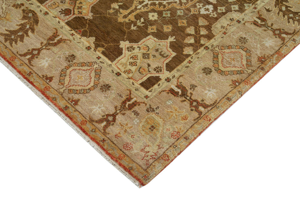 New Hand Knotted All Wool Oushak Rug 5' 11" x 8' 11", 71 in. x 107 in.