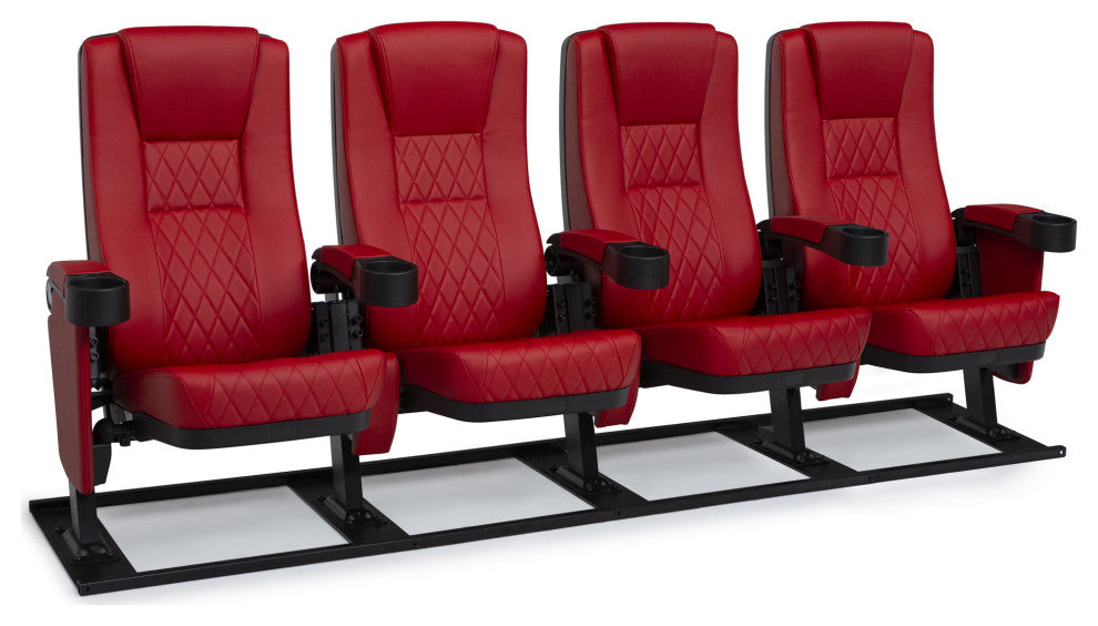 Seatcraft Madrigal Movie Theater Seating, Red, Row of 4