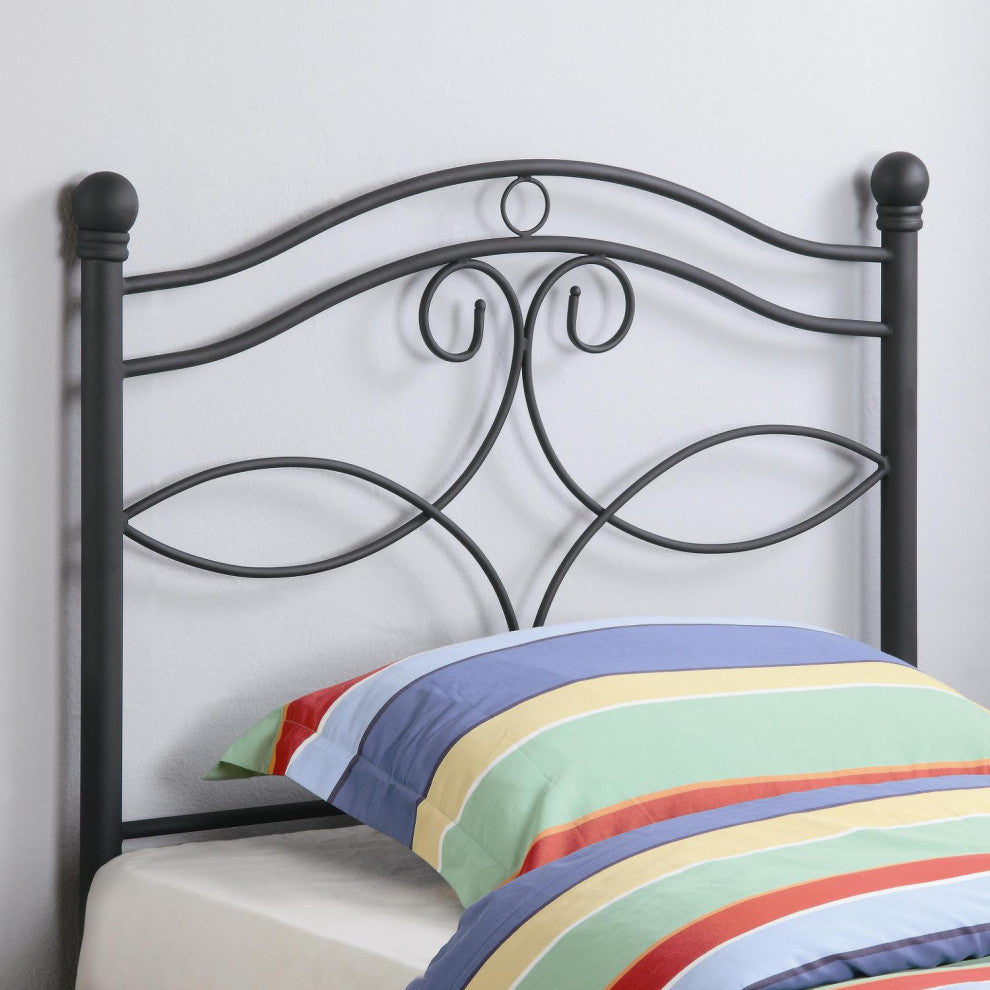 Coaster Youth Twin Headboard Only in Dark Matte Metal