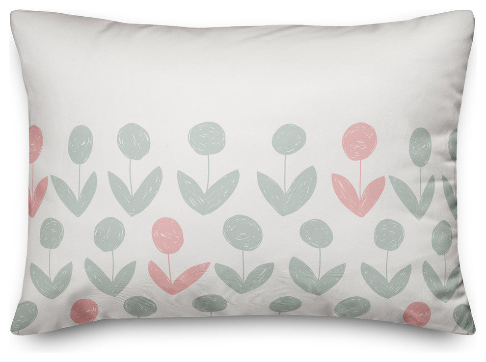 Modern Floral 14x20 Lumbar Pillow