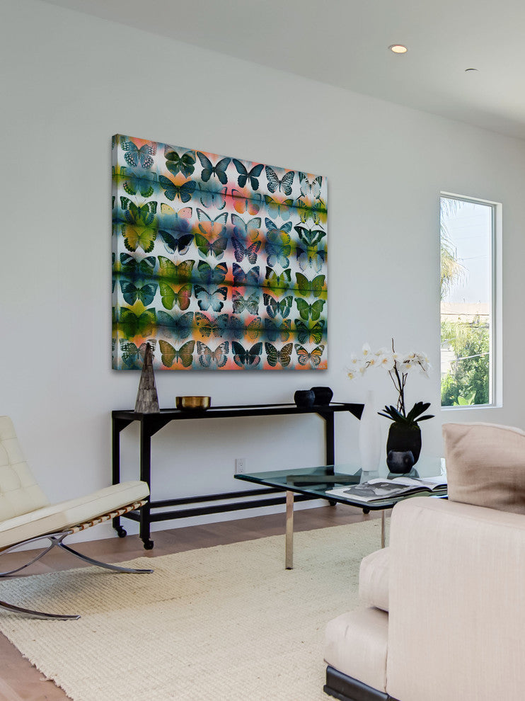 "Butterflies Squared" Fine Art Canvas Print, 48"x48"